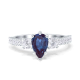 Pear Teardrop Natural Stone Trellis Ring