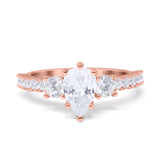 Pear Teardrop Natural Stone Trellis Ring
