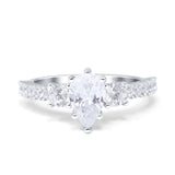 Pear Teardrop Natural Stone Trellis Ring