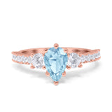 Pear Teardrop Natural Stone Trellis Ring