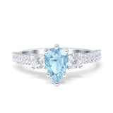 Pear Teardrop Natural Stone Trellis Ring