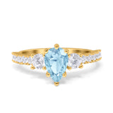 Pear Teardrop Natural Stone Trellis Ring