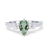 Pear Teardrop Natural Stone Trellis Ring