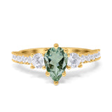 Pear Teardrop Natural Stone Trellis Ring