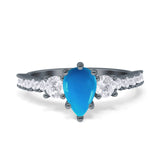 Pear Teardrop Natural Stone Trellis Ring