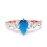 Pear Teardrop Natural Stone Trellis Ring