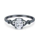 Oval Split Shank Twisted Ring