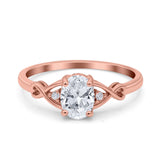 Oval Split Shank Twisted Ring