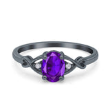 Oval Split Shank Twisted Ring