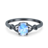 Oval Split Shank Twisted Ring