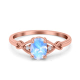 Oval Split Shank Twisted Ring