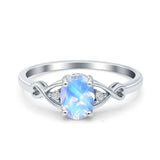 Oval Split Shank Twisted Ring