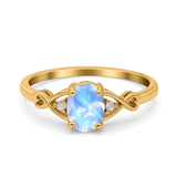 Oval Split Shank Twisted Ring