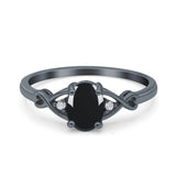 Oval Split Shank Twisted Ring