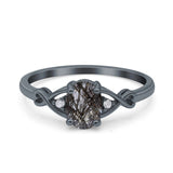 Oval Split Shank Twisted Ring