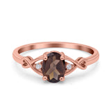 Oval Split Shank Twisted Ring