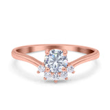 Art Deco Round Natural Stone Wedding Ring