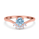 Art Deco Round Natural Stone Wedding Ring