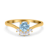 Art Deco Round Natural Stone Wedding Ring