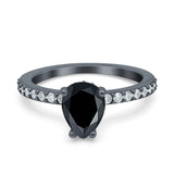 Pear Teardrop Natural Stone Wedding Ring