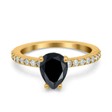 Pear Teardrop Natural Stone Wedding Ring