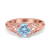 Art Deco Round Natural Stone Filigree Ring