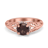 Art Deco Round Natural Stone Filigree Ring