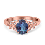 Art Deco Oval Natural Stone Butterfly Ring