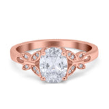 Art Deco Oval Natural Stone Butterfly Ring