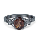 Art Deco Oval Natural Stone Butterfly Ring