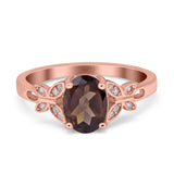 Art Deco Oval Natural Stone Butterfly Ring