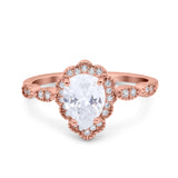 Vintage Style Pear Teardrop Natural Stone Ring