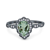 Vintage Style Pear Teardrop Natural Stone Ring