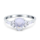 Vintage Style Pear Teardrop Natural Stone Ring