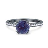 Art Deco Round Natural Stone Ring