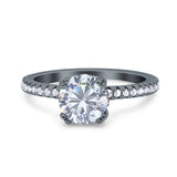 Art Deco Round Natural Stone Ring