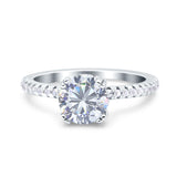 Art Deco Round Natural Stone Ring