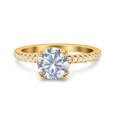 Art Deco Round Natural Stone Ring