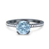 Art Deco Round Natural Stone Ring