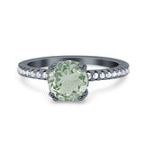 Art Deco Round Natural Stone Ring