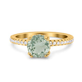 Art Deco Round Natural Stone Ring