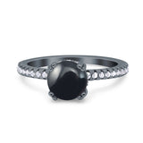 Art Deco Round Natural Stone Ring