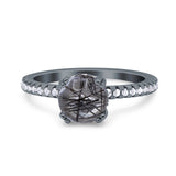 Art Deco Round Natural Stone Ring