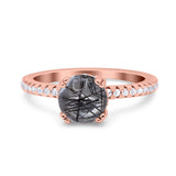 Art Deco Round Natural Stone Ring