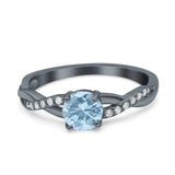 Twisted Infinity Round Natural Stone Ring