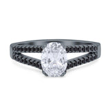 Oval Natural Stone Split Shank Ring