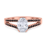 Oval Natural Stone Split Shank Ring