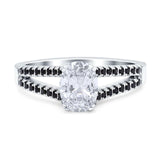 Oval Natural Stone Split Shank Ring