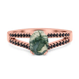 Oval Natural Stone Split Shank Ring