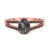 Oval Natural Stone Split Shank Ring